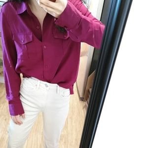 DKNY plum color shirt